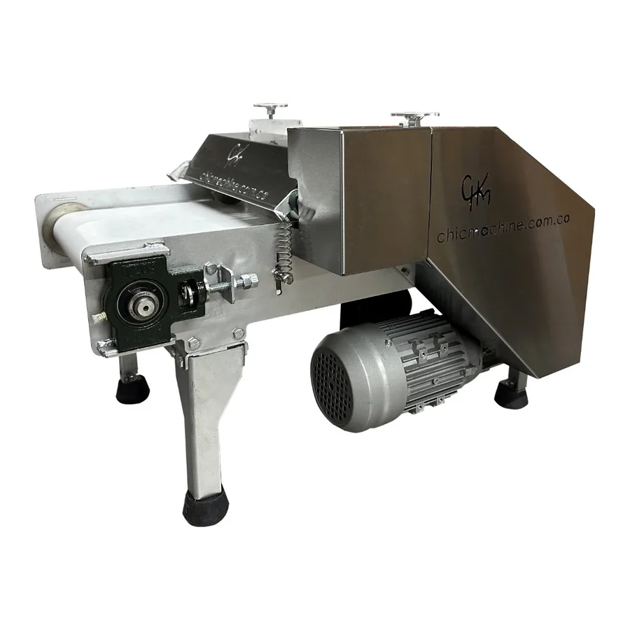 AR1000 — vista del sistema de rodillo laminador y banda transportadora
