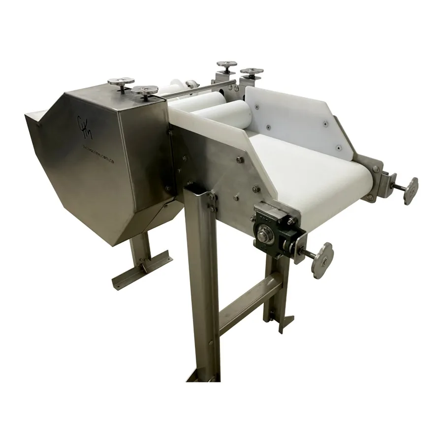 AR2000 — vista del doble rodillo laminador y banda transportadora
